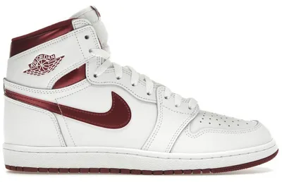 Image de Nike Air Jordan 1 High '85 "Metallic Burgundy" Blanc/Rouge, Taille : 36