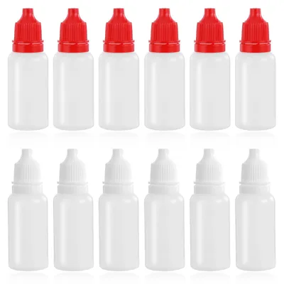 Obrázok produktu pre 12 kusov 15 ml plastových fliaš s kvapkadlom, prázdnych