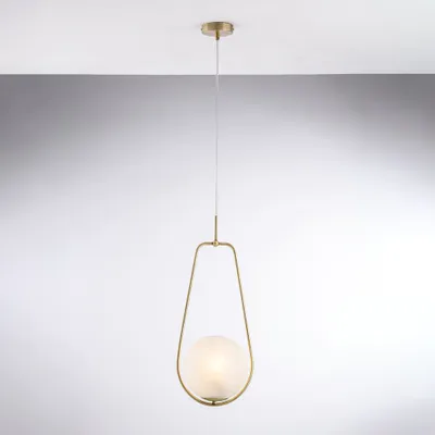 Immagine prodotto di Afrodite Sospensione in ferro bronzato 1 luce con sfera dm.20  159 Ø24 BL286-S1-BRZ