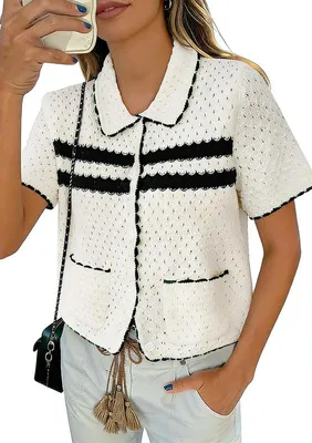 Produktbild von Eine lässige,locker sitzende und stylische Damenstrickjacke mit Knopfleiste,Größe:M