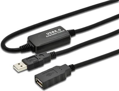 Produktbild von DIGITUS USB 2.0 Verlängerungskabel Aktiv Typ A -A 10m schwar