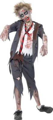 Produktbild von Zombie Schuljunge - Halloween Kostüm Kinder Junge Kindergröße: 146-158