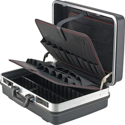 Produktbild von FORMAT Werkzeugkoffer 470x360x210mm ABS mit Einsteckmodulen, Länge:460 mm, Höhe:170mm, Tiefe:315 mm