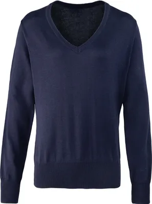 Produktbild von Premier - Sweatshirt V-Ausschnitt für Damen PC6851 (42 DE) (Marineblau)
