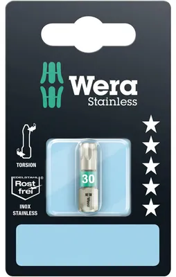 Produktbild von Wera 3867/1 TS SB TORX® Bits, Edelstahl, TX 30 x 25 mm 05073625001
