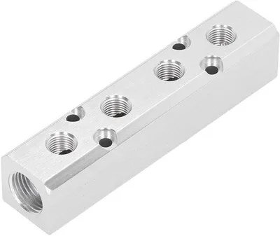Zdjęcie produktu dla Pneumatyczny rozdzielacz aluminiowy G1/2–G1/4 cala z szybkozłączką