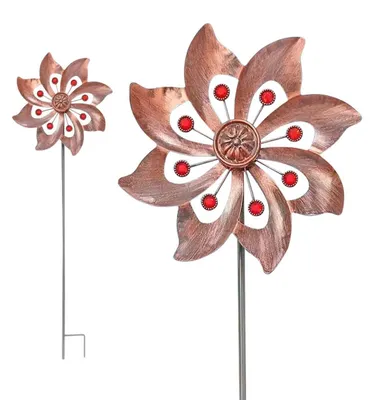 Produktbild von Windspiel Metall 3D kinetisch für Garten Terrasse Rasen Dekoration Messing
