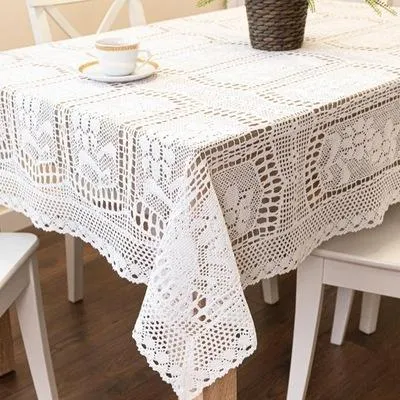 Obrázek produktu pro Bílý ubrus 130 x 180 cm Žakárový