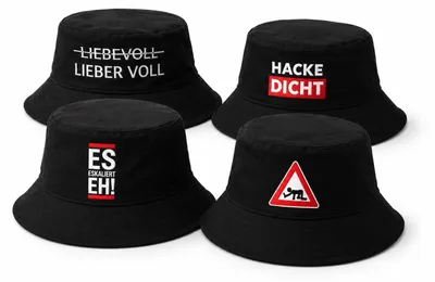 Image de Omgoods - Lot de 4 casquettes de pêche avec des inscriptions pour les festivals et les fêtes