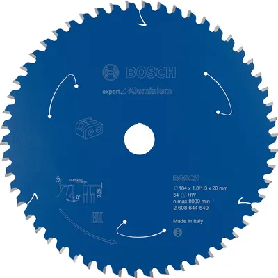 Produktbild von Kreissägeblatt für Akkusägen Expert for Aluminium, 184 x 1,8/1,3 x 20, 54 Zähne