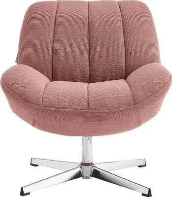 Produktbild von Drehsessel aus rosa Strukturstoff VOLABO