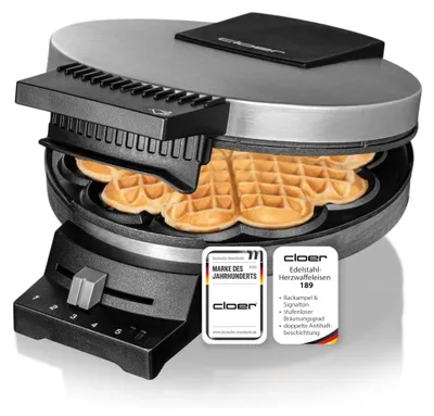 Productafbeelding van Cloer 189 wafelijzer, 930 watt, met thermostaat