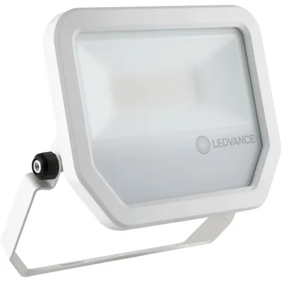 Produktbild von LEDV Flutlichtstrahler PFM weiss IP65 50W 6000lm 4000K sym 206x218x46mm