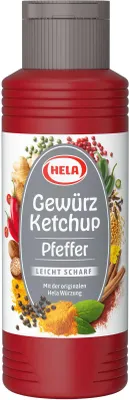 Obrázek produktu pro Hela Kořeněný kečup s pepřem, mírně pikantní, balení 300 ml