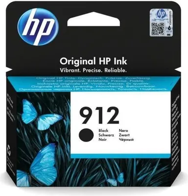 Obrázok produktu pre Atramentová kazeta, HP 912, čierna, originál 3YL80AE, atramentová tlač, 300 strán, pre OfficeJet 8010 séria, OfficeJet Pro 8020 séria