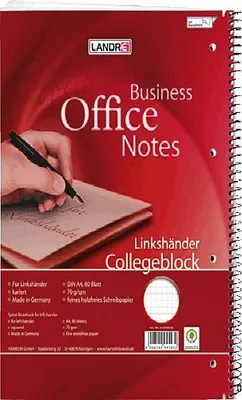 Immagine prodotto di LANDR 100050066 Blocco universitario mancino DIN A4+ a scacchiera 80 fogli