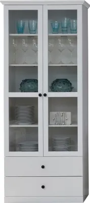 Produktbild von trendteam Wohnen Vitrine BrandsonBaxter Weiß Nachbildung 81 x 196 x 41 cm