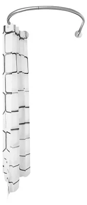 Image de Barre de douche en acier inoxydable en forme de U, réglable sans perçage