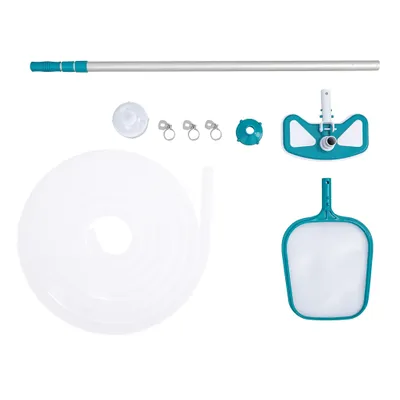 Immagine prodotto di Bestway 58234 - Set base per la cura della piscina AquaClean con aspiratore a pompa e rete di atterraggio per piscine di dimensioni fino a 610 cm