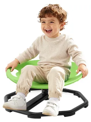 Produktbild von VEVOR Drehstuhl Kinder Autismus Sensorischer Drehsitz 50 kg 430x355 mm Grün, ADHS Hilfsmittel für Kinder im Alter von 2-6 Jahren, Förderung von Gleichgewicht Körperkoordination Greifkraft, PP-Material