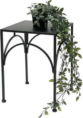 Obrázek produktu pro DanDiBo Flower Stool Metal Black Angular 38 cm Flower Stand Flower Column 96449 L Plant Stool Modern Plant Stand