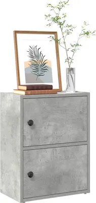 Produktbild von "2026 Promotion" Bücherregal - Standregal - Aktenregal - Betongrau 40x24x52 cm - Holzwerkstoff - Wohnzimmerschrank CC32094