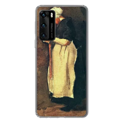Produktbild von MuchoWow® Handyhülle Schutzhülle Hülle für Huawei P40 Die Scheveningerin - Vincent van Gogh Silikon Softcase Handy Hülle - Handytasche