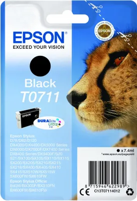 Immagine prodotto di Epson T07114022 Cartuccia Inchiostro per Stampante D78 DX4000 Nero