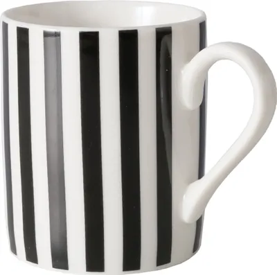 Produktbild von Espressotasse Ziggio aus Keramik, 100 ml, schwarz-weiß gestreift