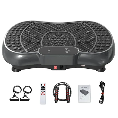 Obrázok produktu pre Vibračná doska s tichým motorom + Bluetooth - 99 vibračných úrovní + 15 tréningových programov - s diaľkovým ovládaním - protišmyková - tréning celého tela