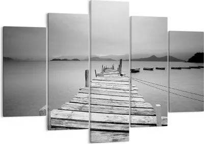 Produktbild von Bild auf Leinwand - Leinwandbild - Brücke See - 150x100cm - Wand Bild - Wanddeko - Wandbilder - Leinwanddruck - Bilder - Kunstdruck - Wanddekoration - Leinwand bilder - Wandkunst - EA150x100-3523