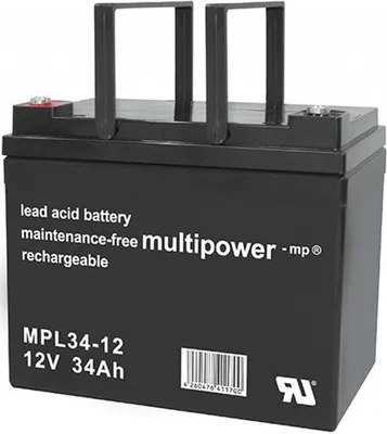 Produktbild von Multipower Blei-Akku MPL34-12 Pb 12V / 34Ah 10-Jahresbatterie