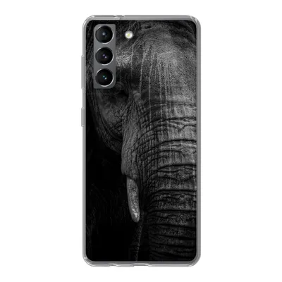 Produktbild von MuchoWow® Handyhülle Schutzhülle Hülle für Samsung Galaxy S21 Elefant - Tier - Porträt Silikon Softcase Handy Hülle - Softcase