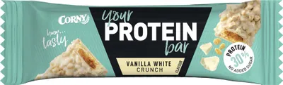 Produktbild von Corny Protein Crunchy Vanilla White VPE  (12x45g Packung)