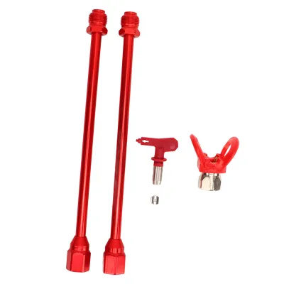 Imagen del producto de 2 unidades de varilla de extensión para pulverizador, con conexión G7/8 y boquilla de acero inoxidable, para reemplazar la varilla de extensión de pulverizadores, ideal para uso doméstico, color rojo