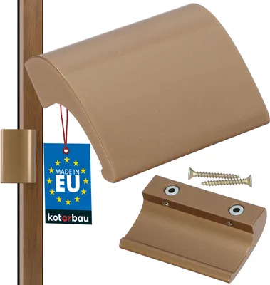 Produktbild von KOTARBAU Balkontürgriff Aluminium Balkongriff Bronze Eloxiert Terrassentürgriff DE LUXE Sicher Raucher Türoptik Schließen Griffmuschel Universal Ziehgriff