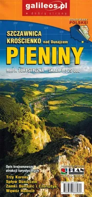 Produktbild von Pieniny 1:25.000. Szczawnica, Krościenko. Touristenkarte / Stadtplan. Ausgabe 2023. Galileos