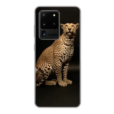 Produktbild von MuchoWow® Handyhülle Schutzhülle Hülle für Samsung Galaxy S20 Ultra Leopard - Tiere - Fleck Silikon Softcase Handy Hülle - Karteninhaber