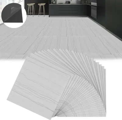 Obrázek produktu pro UISEBRT 27 kusů vinylové podlahy 30 x 30 cm DIY samolepicí voděodolná PVC podlaha, 3D dřevěná podlaha, cca 2,5 m² - přírodní dubový vzhled
