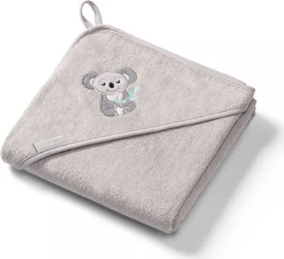 Produktbild von Bambus-Kapuzenhandtuch 100x100 cm Grau / Babyono