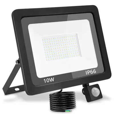 LED-Außenstrahler 10W 1000lm 6000K IP66 Bewegungsmelder kaltweiß