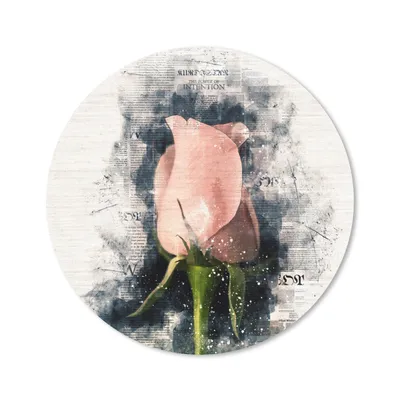 Produktbild von MuchoWow® Mauspad Mousepad Rosen - Blumen - Rauch - Zeitungspapier 20x20 cm - Mousepads - Maus Mat - Pad - Mausunterlage - Schreibtischmatte