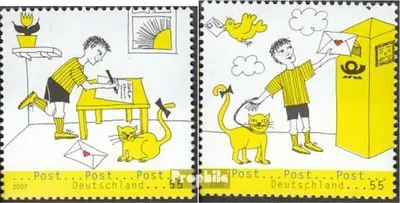 Produktbild von Briefmarken BRD (BR.Deutschland) 2007 Mi 2596-2597 (kompl.Ausg.) gestempelt Post