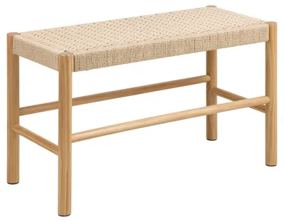Immagine prodotto di Panca Alvin in legno bianco.