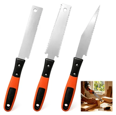 Produktbild von Doppelseitiges Sägeset, 3-teilig, Japanische Handsäge mit Holzgriffen
