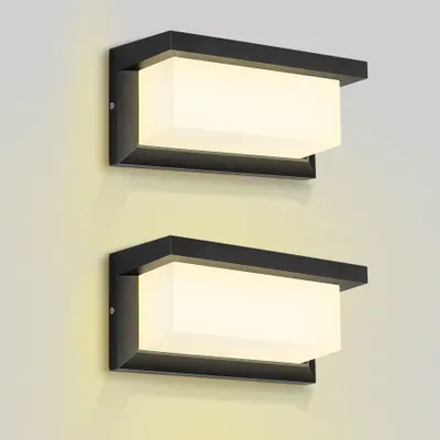 LED-Außenwandleuchte 18W, IP65, warmweiß, 2 St.