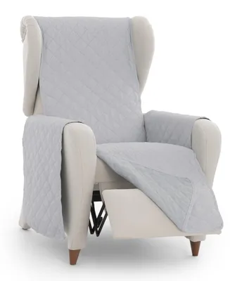 Sofabezug 1-Sitzer, Antirutsch, Grau, 100% Polyester