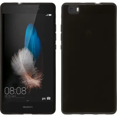 Produktbild von PhoneNatic Case kompatibel mit Huawei P8 Lite 2015 (1.Gen.) - schwarz Silikon Hülle transparent + 2 Schutzfolien