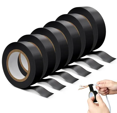 Productafbeelding van Isolatieband 19 mm x 20 m - 6 Stuks - Zelfklevende PVC Isolatieband voor Elektrische Projecten en Reparaties