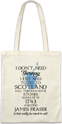 Produktbild von Urban Backwoods I Don't Need Therapy, Stofftasche, Farbe: Beige